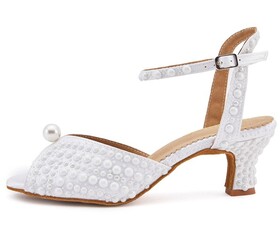  Buty ślubne z perlami obcas 5 cm