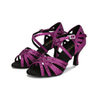 Buty do tańca fuksja - obcas 7.5 cm (5)