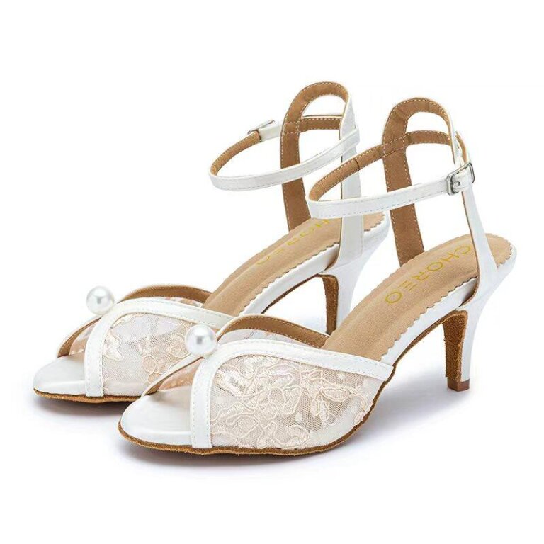 Buty ślubne koronkowe obcas 6 cm (5)