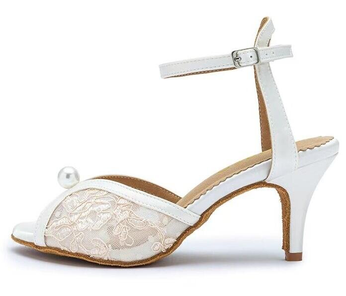 Buty ślubne koronkowe obcas 6 cm