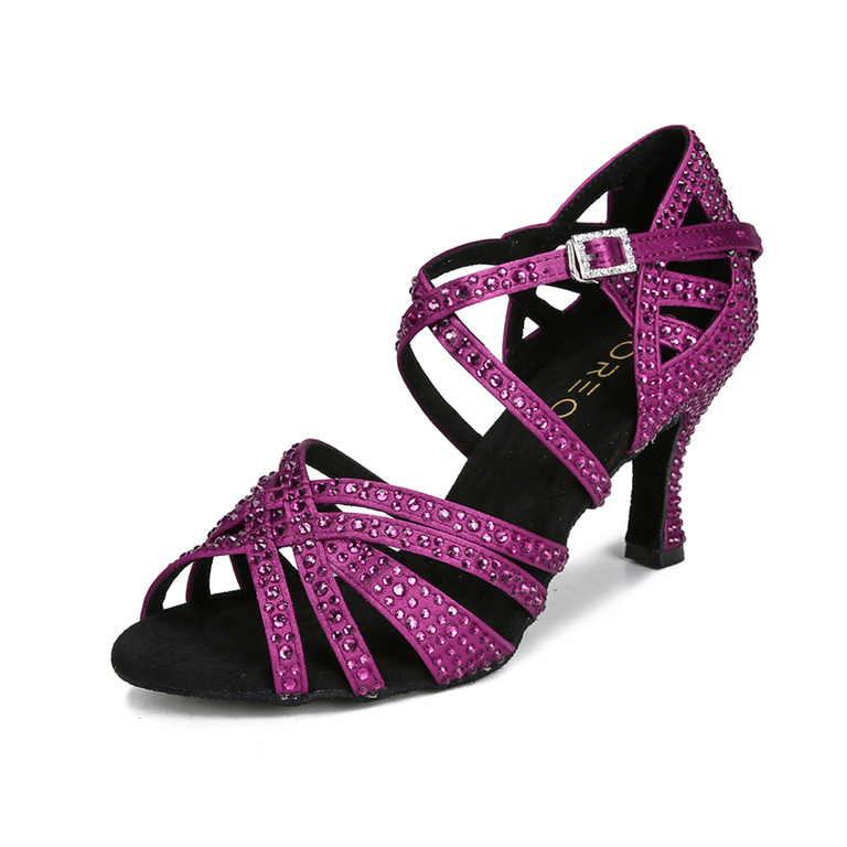 Buty taneczne fuksja 7.5 cm, Buty do tańca fuksja na obcasie, Buty do tańca fuksja ze 7.5 cm obcasem, Fuksjowe buty taneczne na 7.5 cm obcasie, Buty do tańca fuksja wygodne 7.5 cm
