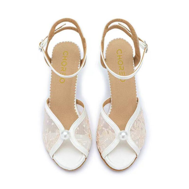 Buty ślubne koronkowe obcas 6 cm (2)