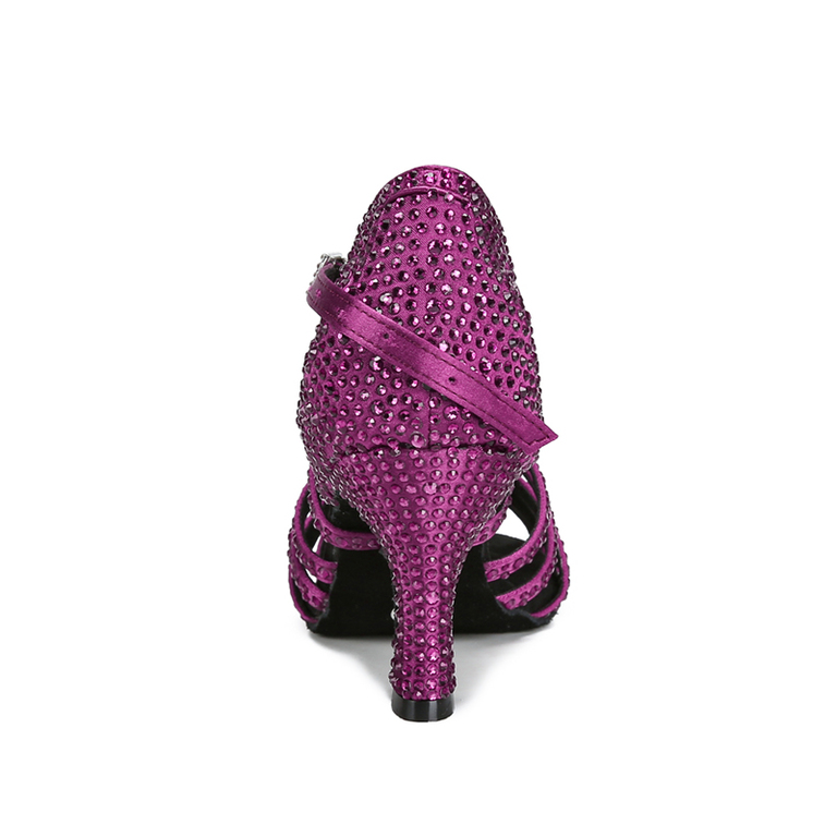 Buty do tańca fuksja 7.5 cm wysoka jakość, Fuksjowe buty do tańca na 7.5 cm obcasie tanio, Buty do tańca fuksja 7.5 cm z paskiem, Fuksjowe buty do tańca na obcasie 7.5 cm z paskiem