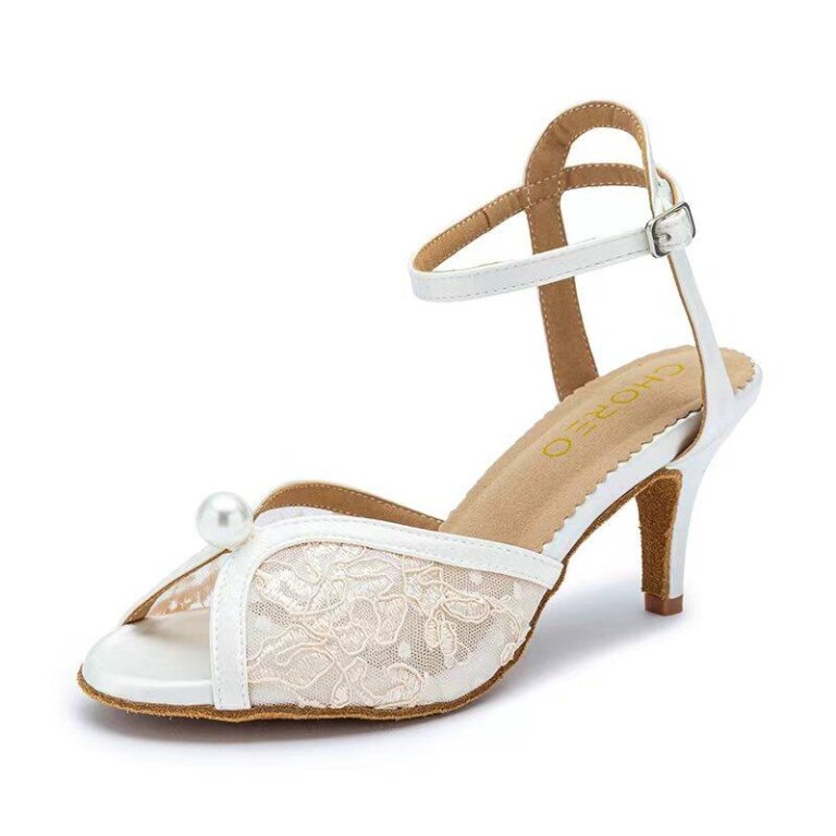 Buty ślubne koronkowe obcas 6 cm (7)